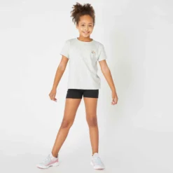 Short Fille Coton - Basique Noir -Sportmania short basique noir fille 3