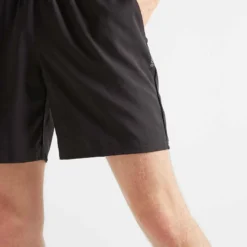 Short De Fitness Basic Respirant Homme - Noir -Sportmania short cardio fitness homme fst 100 noir 3