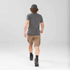Short Cargo De Trek Voyage - TRAVEL 100 Marron Homme -Sportmania short cargo de trek voyage travel 100 kaki homme 9