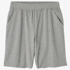 Short Coton Extensible Fitness Long Gris Chiné 13 Short Coton Extensible Fitness Long Gris Chiné -Sportmania short coton extensible fitness long gris chine 6