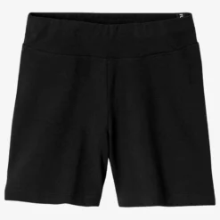 Short Slim Fitness Femme - 500 Noir -Sportmania short coton fitness fit noir 4