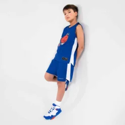 SHORT DE BASKETBALL ENFANT - SH500 BLEU BLANC 7 SHORT DE BASKETBALL ENFANT - SH500 BLEU BLANC -Sportmania short de basketball garconslashfille sh500 bleu blanc 2