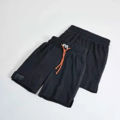 SHORT DE BOXE 100 ADULTE NOIR -Sportmania short de boxe 100 adulte noir 2