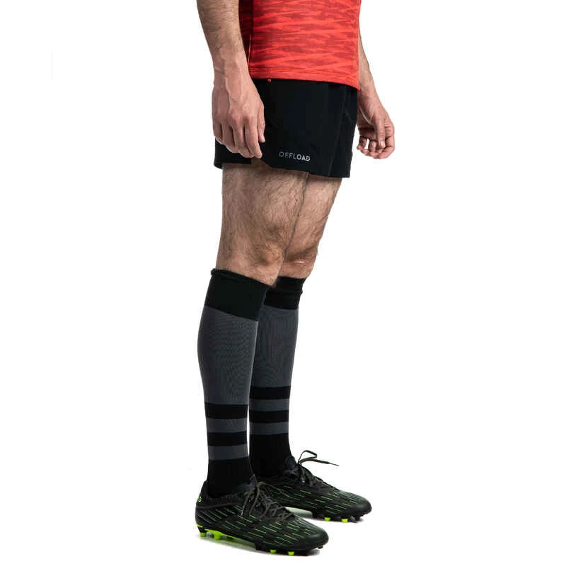 Short De Rugby R500 Homme Noir 3 Short De Rugby R500 Homme Noir – Image 3