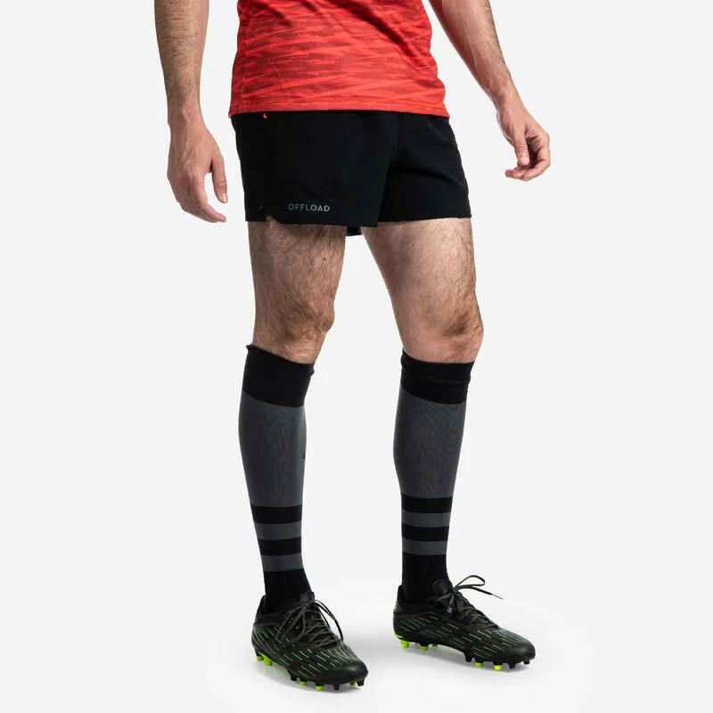 Short De Rugby R500 Homme Noir 6 Short De Rugby R500 Homme Noir – Image 6