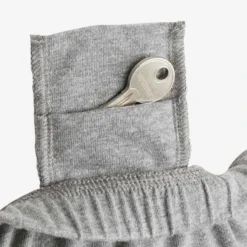 Short Fitness Homme Coton Droit Avec Poche Clés - 100 Gris Court -Sportmania short de sport 100 court homme noir 5