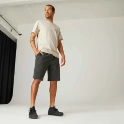 Short Fitness Homme - 500 Vert Foncé -Sportmania short de sport 520 long homme noir 2