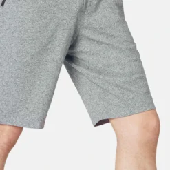 Short Coton Extensible Fitness Long Avec Poches Zippées Slim Gris -Sportmania short de sport 520 long slim homme gris fonce chine 5