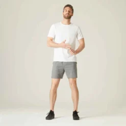 Short Court Fitness Homme - 100 Gris 10 Short Court Fitness Homme - 100 Gris -Sportmania short de sport coton fitness court 2