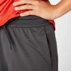 Short Enfant Respirant - 500 Gris -Sportmania short enfant coton respirant 500 noir 4