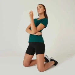 Short Cycliste Fitness Femme - 500 Noir -Sportmania short fitness femme coton slim sans poche 500 noir cycliste 2