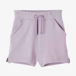 Short Fitness Femme Coton Avec Poche - 520 Mauve -Sportmania short fitness femme majorite coton ecru 5