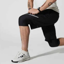 SHORT LONG 2 EN 1 DE RUNNING HOMME RESPIRANT KALENJI DRY + BREATH NOIR -Sportmania short long 2 en 1 de running homme respirant kalenji dry breath noir 3