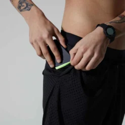 SHORT LONG 2 EN 1 DE RUNNING HOMME RESPIRANT KALENJI DRY + BREATH NOIR -Sportmania short long 2 en 1 de running homme respirant kalenji dry breath noir 5