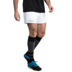 Short Rugby Adulte Avec Poches R100 Blanc -Sportmania short rugby adulte avec poches r100 blanc 4