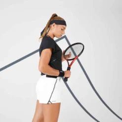 Artengo Short Tennis Light 2 En 1 Femme - Light 900 Blanc Cassé -Sportmania short tennis light 2 en 1 femme light 900 blanc casse 3