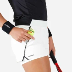 Artengo Short Tennis Light 2 En 1 Femme - Light 900 Blanc Cassé -Sportmania short tennis light 2 en 1 femme light 900 blanc casse 5