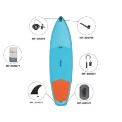 STAND UP PADDLE GONFLABLE DÉBUTANT 9 PIEDS BLEU ET ORANGE -Sportmania stand up paddle gonflable de randonnee debutant 9 pieds bleu et orange 5