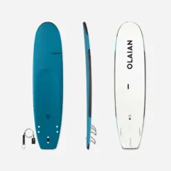 SURF MOUSSE 100 Renforcé 8'2" 100L - Livré Avec Un Leash