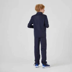 Survêtement Enfant Synthétique Respirant - Gym'y Bleu Marine -Sportmania survetement gym y chaud synthetique respirant s500 garcon gym enfant navy rouge 2