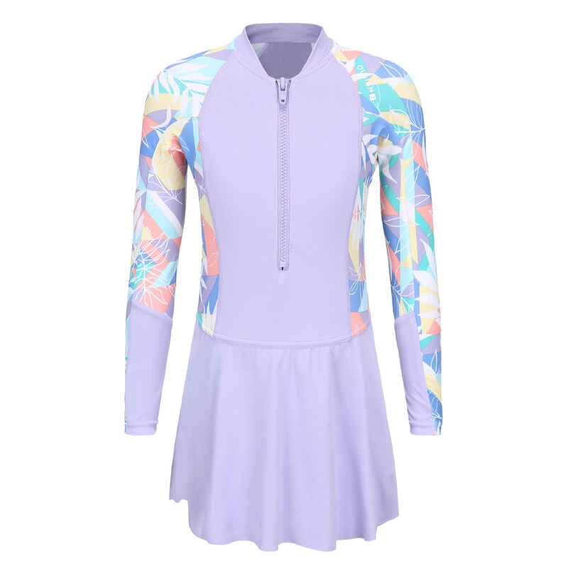 SUZY Maillot De Bain Une Pièce à Manches Longues POURPRE 2 SUZY Maillot De Bain Une Pièce à Manches Longues POURPRE – Image 2