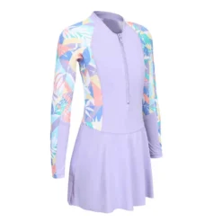 SUZY Maillot De Bain Une Pièce à Manches Longues POURPRE