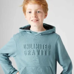 Sweat à Capuche Mixte, Chaud Enfant - 500 Vert Kaki Imprimé -Sportmania sweat a capuche chaud enfant 500 vert kaki imprime 2