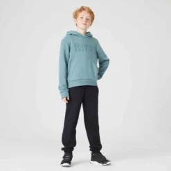 Sweat à Capuche Mixte, Chaud Enfant - 500 Vert Kaki Imprimé -Sportmania sweat a capuche chaud enfant 500 vert kaki imprime 3
