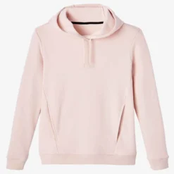 Sweat-shirt à Capuche Fitness Femme - 520 Quartz Rose -Sportmania sweat a capuche fitness poche kangourou rose 5