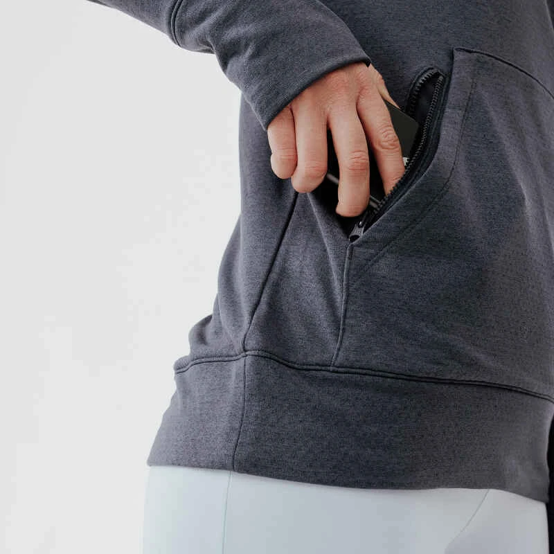 Kalenji Sweat à Capuche Running Chaud Femme - Hood 500 Gris Foncé 5 Kalenji Sweat à Capuche Running Chaud Femme - Hood 500 Gris Foncé – Image 5