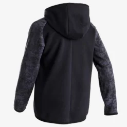 Sweat Capuche Chaud 100 Garçon GYM ENFANT Noir Imprimé -Sportmania sweat capuche chaud 100 garcon gym enfant noir imprime 2