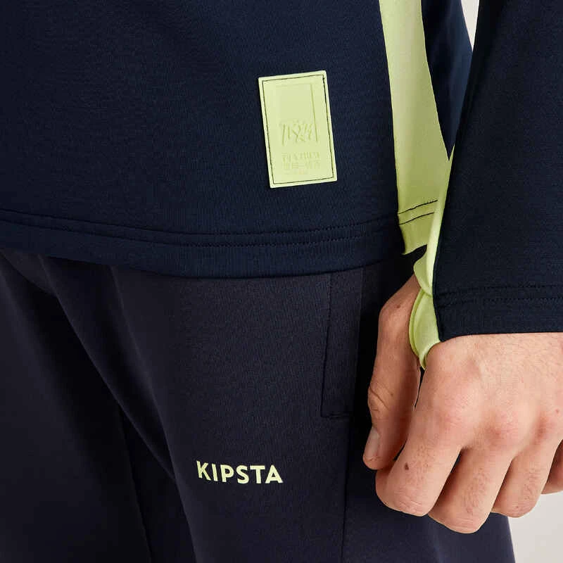 Kipsta Sweat De Football 1/2 Zip Adulte TRAXIUM Gris Marine Et Bleu 4 Kipsta Sweat De Football 1/2 Zip Adulte TRAXIUM Gris Marine Et Bleu – Image 4