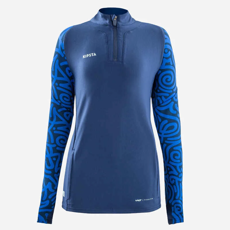 Kipsta Sweat De Football 1/2 Zip VIRALTO JR LETTERS Marine Et Bleu 1 Kipsta Sweat De Football 1/2 Zip VIRALTO JR LETTERS Marine Et Bleu