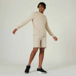 Sweat Crew Fitness Homme - 500 Essentials Lin 14 Sweat Crew Fitness Homme - 500 Essentials Lin -Sportmania sweat fitness droit homme col rond essentiel noir 4