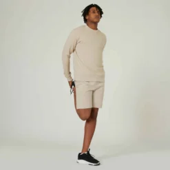 Sweat Crew Fitness Homme - 500 Essentials Lin 15 Sweat Crew Fitness Homme - 500 Essentials Lin -Sportmania sweat fitness droit homme col rond essentiel noir 5