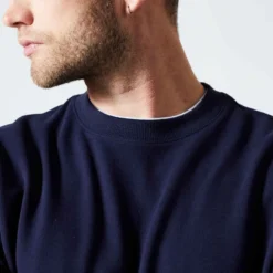 Sweat Fitness Homme - 100 Bleu Foncé -Sportmania sweat fitness homme 100 bleu fonce 4