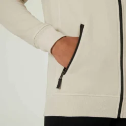 Sweat Zippé à Capuche Fitness Homme - 520 Lin 10 Sweat Zippé à Capuche Fitness Homme - 520 Lin -Sportmania sweat zippe fitness a capuche droit homme poche zippee 520 beige 3