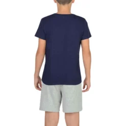 T-Shirt 100 Manches Courtes Gym Garçon Imprimé Bleu -Sportmania t shirt 100 manches courtes gym garcon imprime bleu 3