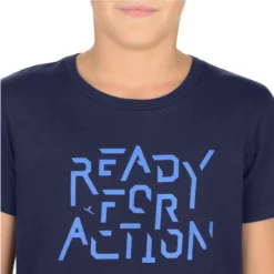 T-Shirt 100 Manches Courtes Gym Garçon Imprimé Bleu -Sportmania t shirt 100 manches courtes gym garcon imprime bleu 5