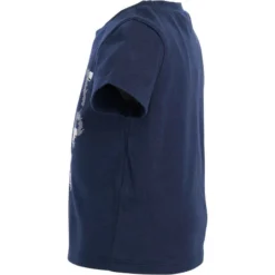 T-Shirt 500 Manches Courtes Gym Baby Imprimé Bleu Marine -Sportmania t shirt 500 manches courtes gym baby imprime bleu marine 4