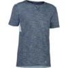 T-Shirt 500 Manches Courtes Gym Garçon Gris Bleu