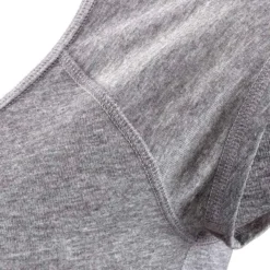 T-Shirt 500 Slim Pilates Gym Douce Femme Gris Chiné -Sportmania t shirt 500 slim pilates gym douce femme gris chine 4