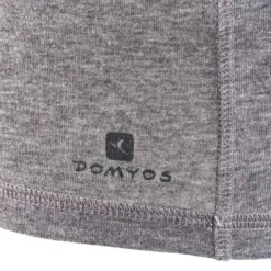 T-Shirt 500 Slim Pilates Gym Douce Femme Gris Chiné -Sportmania t shirt 500 slim pilates gym douce femme gris chine 5