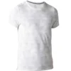 T-shirt 520 Slim Col Rond Gym Stretching Homme Blanc AOP