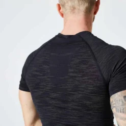 T SHIRT COMPRESSION MUSCULATION CHINE GRIS KAKI -Sportmania t shirt compression musculation gris 2