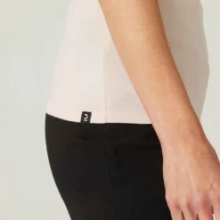 T-shirt Col V Fitness Femme - 500 Rose Quartz -Sportmania t shirt coton extensible fitness slim 22