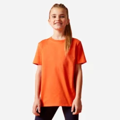 T-shirt Coton éco-conçu Enfant Mixte - Uni -Sportmania t shirt coton mixte enfant 500 bleu 3