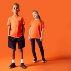 T-shirt Coton éco-conçu Enfant Mixte - Uni -Sportmania t shirt coton mixte enfant 500 bleu 4