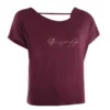 T-shirt Danse Moderne Bordeaux Fluide Femme