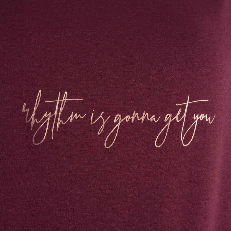 T-shirt Danse Moderne Bordeaux Fluide Femme 10 T-shirt Danse Moderne Bordeaux Fluide Femme – Image 10